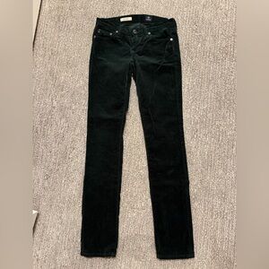 AG The Stevie Slim Straight Green Corduroy Pants 25R